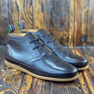 PAUL SMITH MEN'S CLEON BROWN CALF LEATHER CHUKKA‎ BOOTS UK 7 / US 8 RETAIL $350